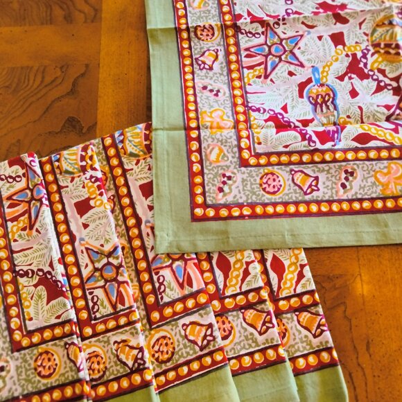 Couleur Nature Noel Table Runner and 6 Matching Napkins, NWT - Picture 9 of 12